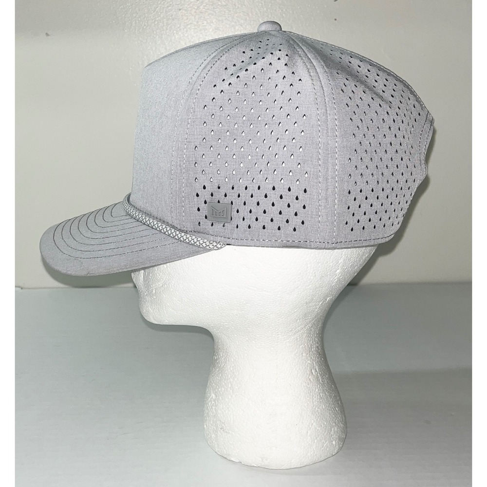 Melin Odyssey Hydro Hat Gray Rope Bulls Icon Snapback Perforated Performance Cap - Picture 2 of 7